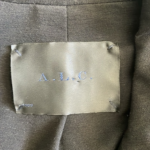 A.L.C. plaid funnel biker moto dark academia wool blend jacket size 6 - Picture 6 of 11